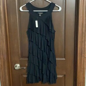 White House Black Market Black Ruffle Dress